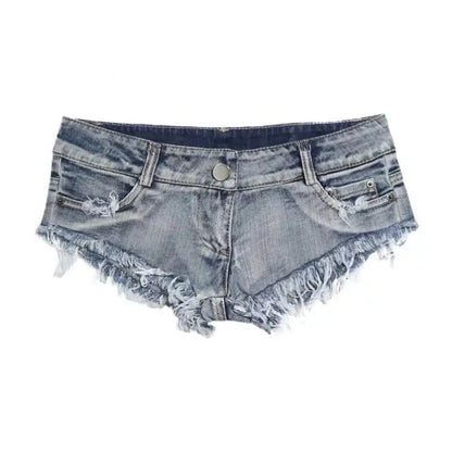Short en jean d'été pour femmes taille basse, short en jean extensible, hot pants, design triangle sexy, rehausseur de fesses, streetwear décontracté DURIKIES