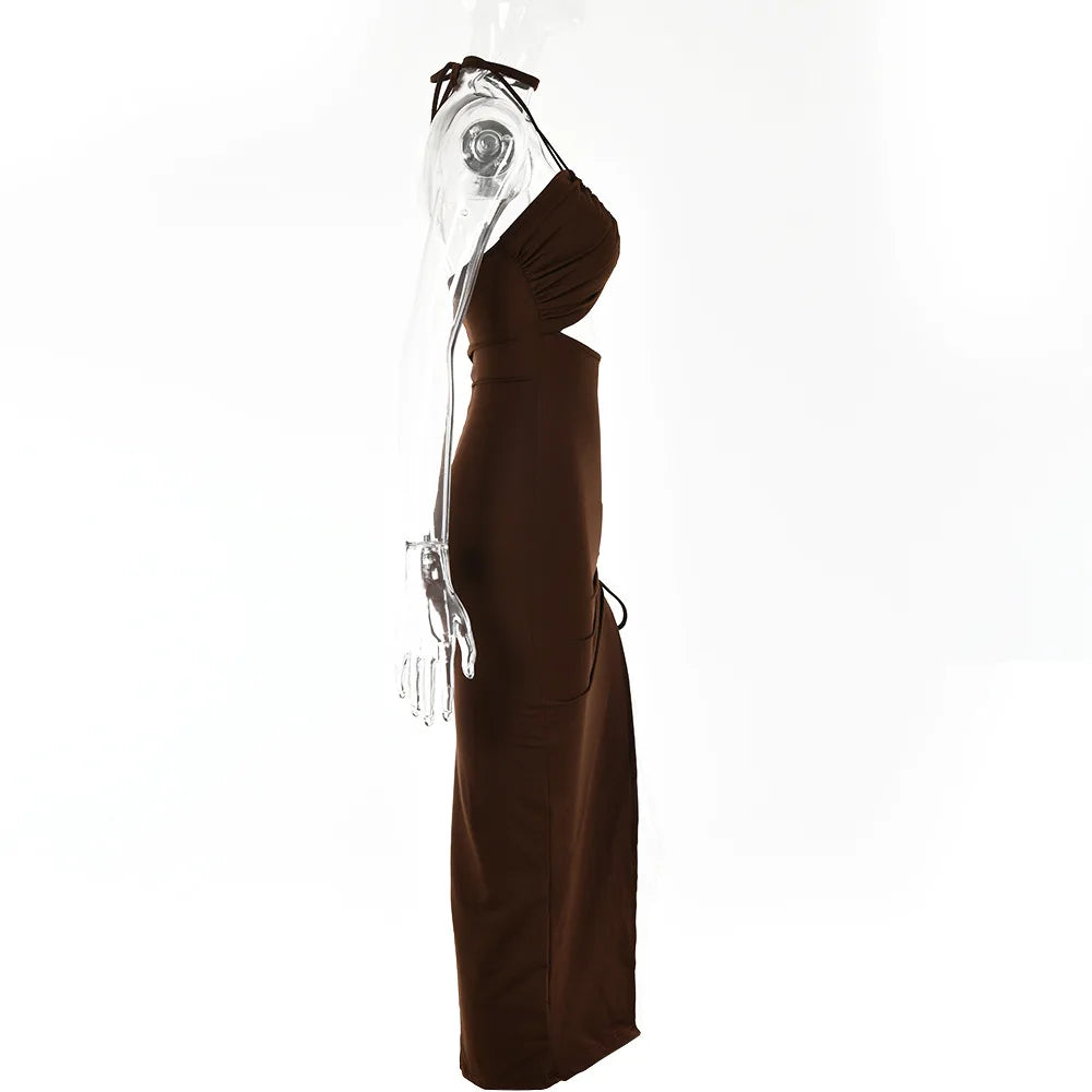 Robes midi sexy sans manches pour femme, dos nu, coupe slim, pour boîte de nuit et soirée, robe moulante élégante pour femme, vestidos elegantes para mujer