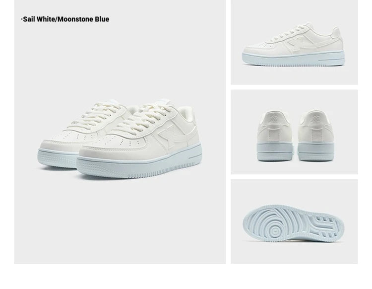 Baskets blanches Xtep pour femmes, printemps 2026, chaussures de couple polyvalentes, tendance et décontractées, à semelle épaisse rehaussante, chaussures de sport pour femmes 874118319851