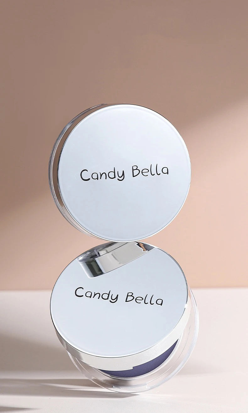 1PC Bonbon Bella Violet Crème à Poudre Respectueuse de la Peau Aspect Naturel du Visage Longue Tenue Contrôle du Sébum Poudre de Contouring Cosmétique
