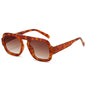 JNPCXI Lunettes de soleil carrées rétro pour femmes, design de marque tendance, verres dégradés UV400, lunettes de soleil punk pour hommes