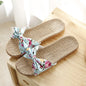 Chaussures pour femme Sandales Mujer Femmes Féminines Nœud décoratif Lin en toile Tongs Chaussures de plage Sandales Pantoufles Chaussures Femme