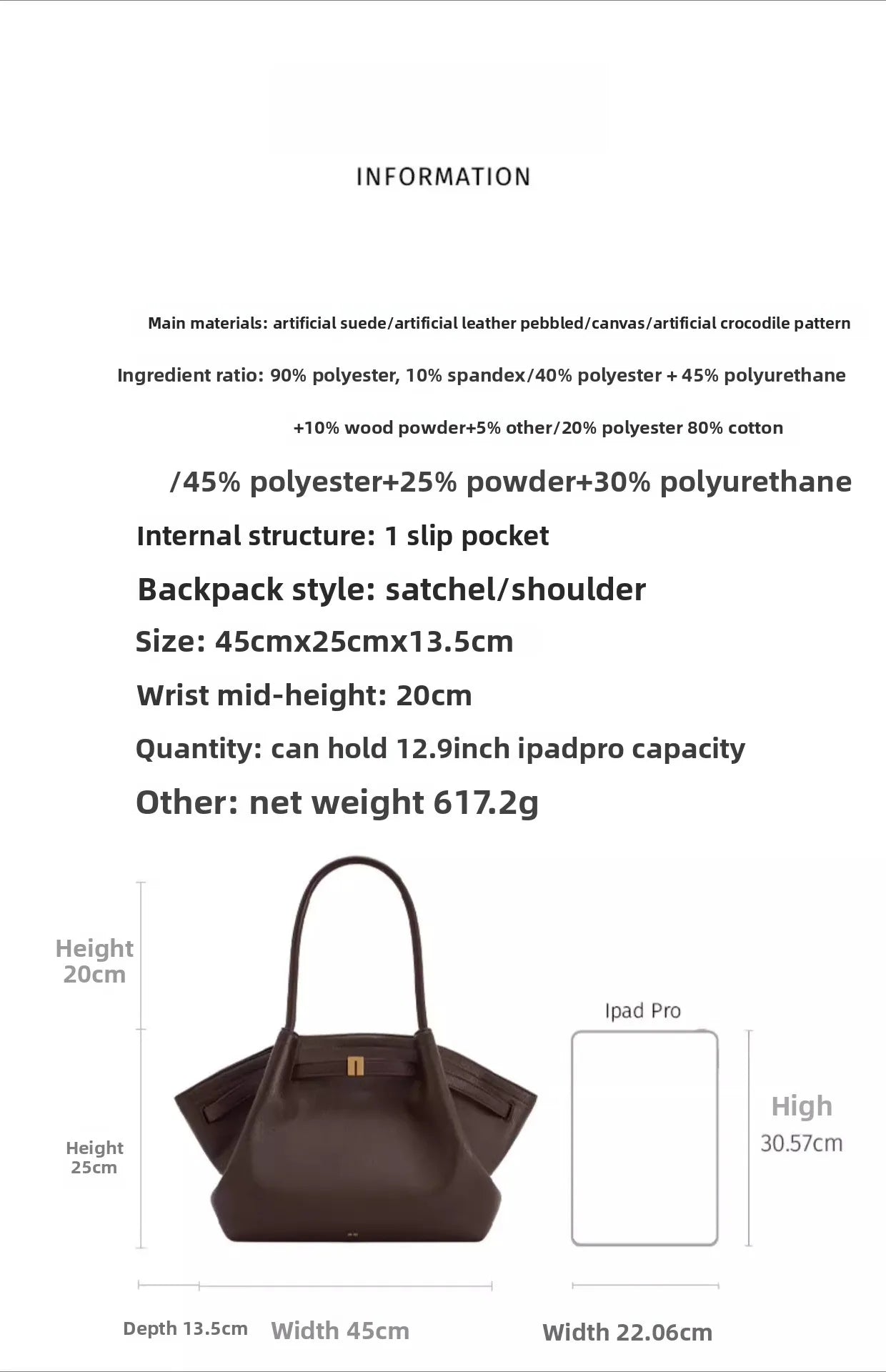 Sac JW PEI Dumpling, grande capacité, sac à bandoulière, sac à main, sac fourre-tout, sac pour femme.