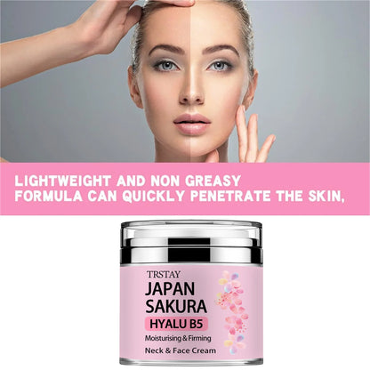 Crème essence Sakura du Japon, crème illuminatrice Sakura avec acide hyaluronique,
