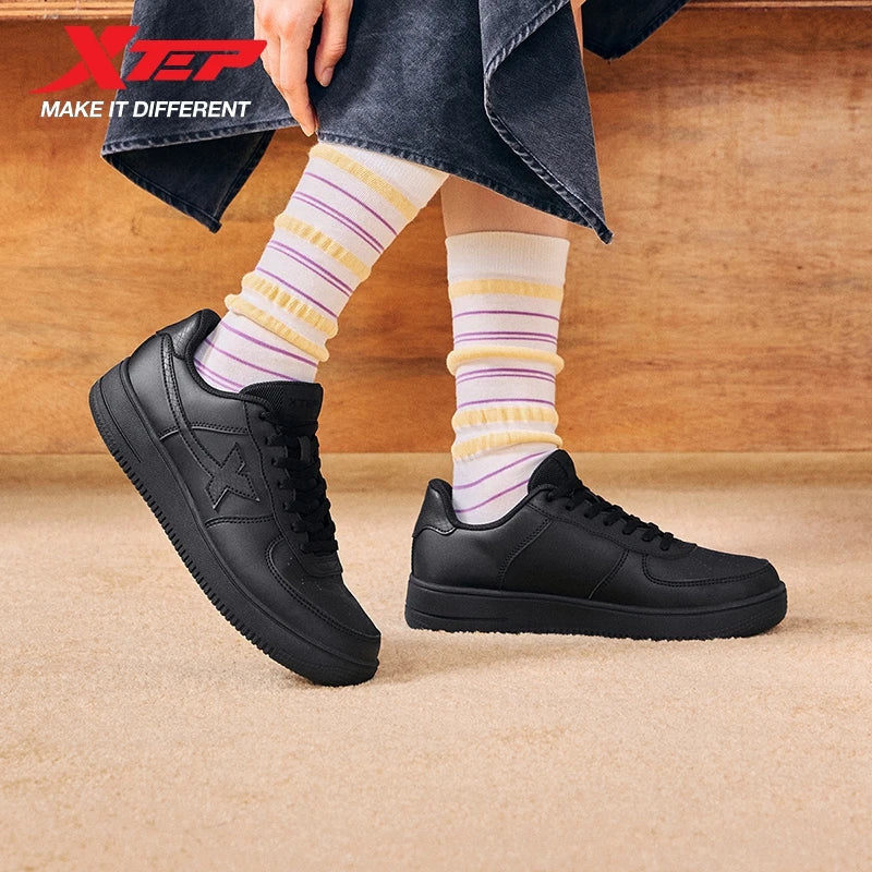 Baskets blanches Xtep pour femmes, printemps 2026, chaussures de couple polyvalentes, tendance et décontractées, à semelle épaisse rehaussante, chaussures de sport pour femmes 874118319851