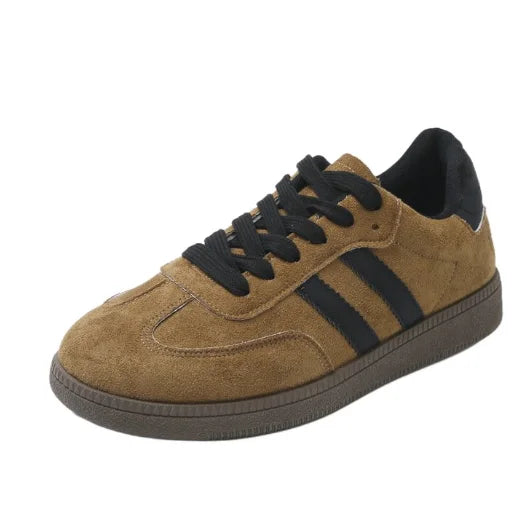 Baskets plates pour femmes, chaussures de tennis mode pour dames, chaussures vulcanisées à lacets, baskets d’extérieur pour l’automne, chaussures de skate pour étudiantes, chaussures décontractées.