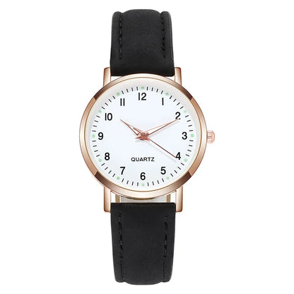 Montres-bracelets pour femmes Montre Femme Montres pour femmes Bracelet en cuir lumineux Montre simple Montre élégante à la mode Montre à quartz Reloj Mujer