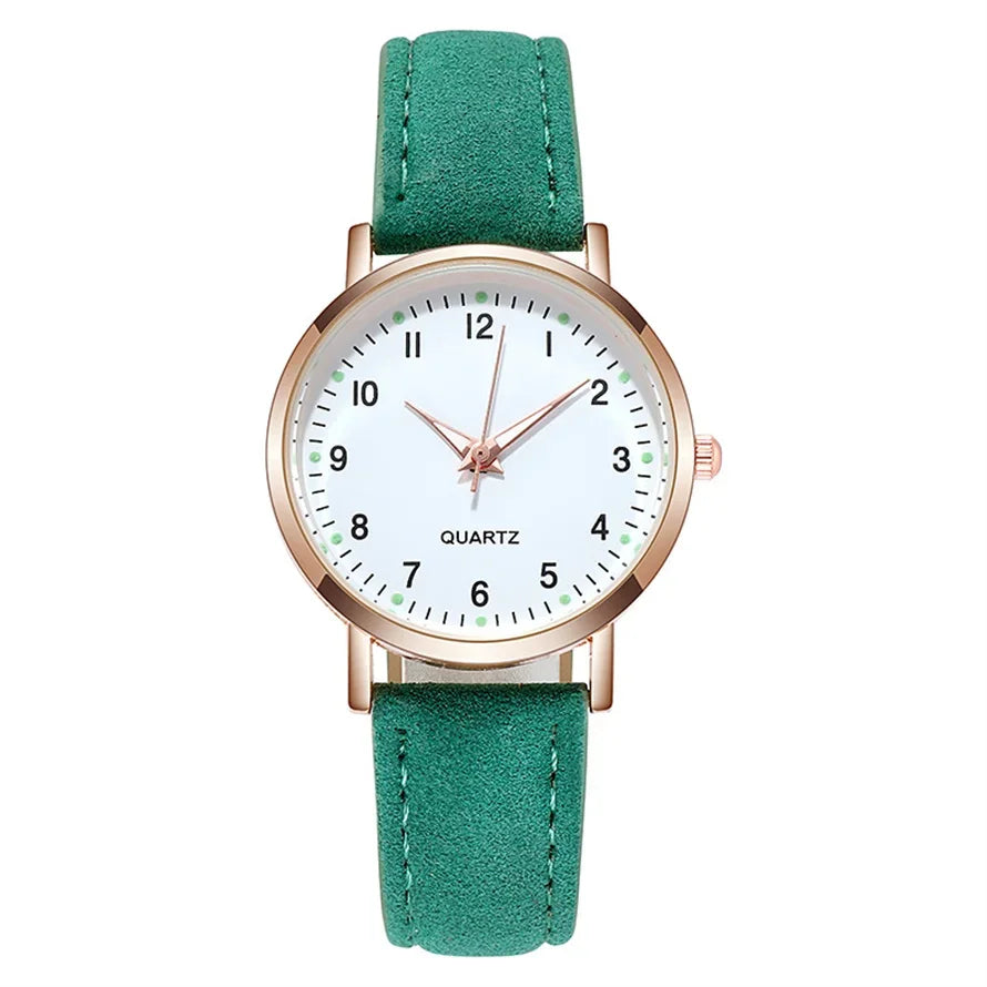 Montres-bracelets pour femmes Montre Femme Montres pour femmes Bracelet en cuir lumineux Montre simple Montre élégante à la mode Montre à quartz Reloj Mujer