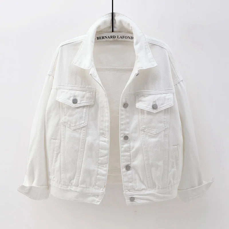 Veste en jean classique pour femmes Jeans 2023 vestes en jean boyfriend pour femmes manteau oversize ample veste femme violet blanc jaune femme