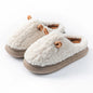 Pantoufles d’hiver pour femmes - Chaussons doublés en polaire pelucheuse, chaussons chauds en coton pour l’intérieur/l’extérieur avec semelle antidérapante