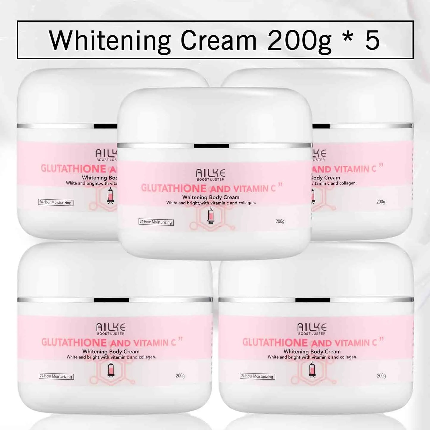 Crème de soin éclaircissante pour la peau AILKE, lotion éclaircissante, élimine les taches foncées avec glutathion, beurre de karité, crème corporelle hydratante