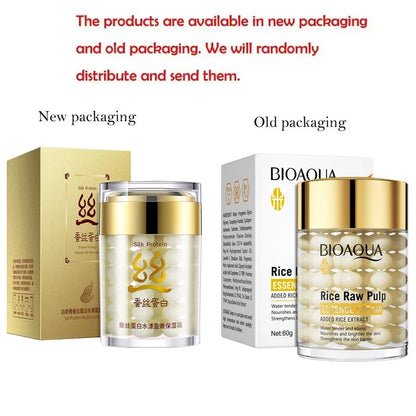 Crème essence hydratante profonde au riz BIOAOUA, crème visage éclaircissante et hydratante, crème raffermissante et rajeunissante, soin de la peau pour femmes