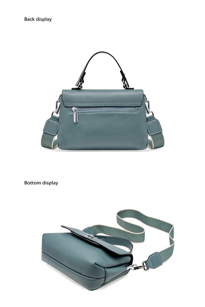 Sac à main Zency pour femme en cuir véritable avec poignée supérieure, style enveloppe simple et tendance, sac à bandoulière de marque de luxe, petit sac bandoulière croisé pour femme