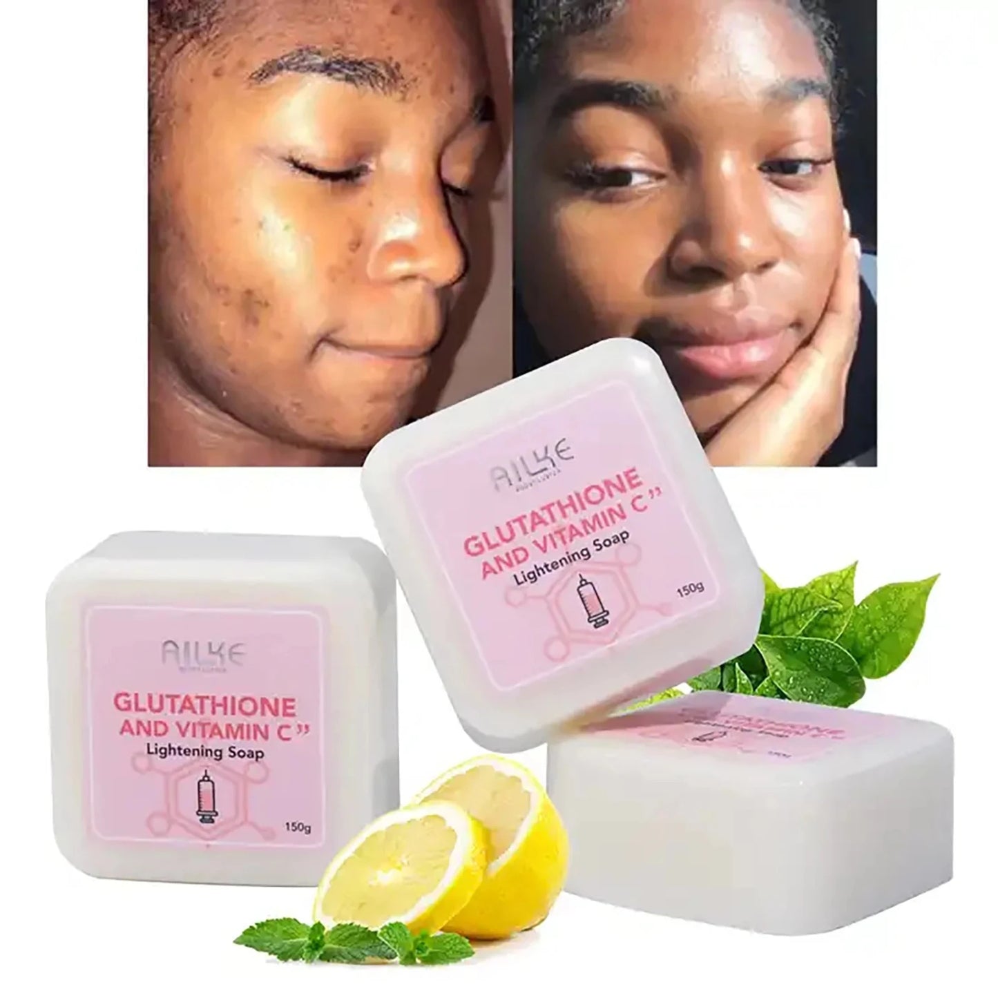Crème de soin éclaircissante pour la peau AILKE, lotion éclaircissante, élimine les taches foncées avec glutathion, beurre de karité, crème corporelle hydratante