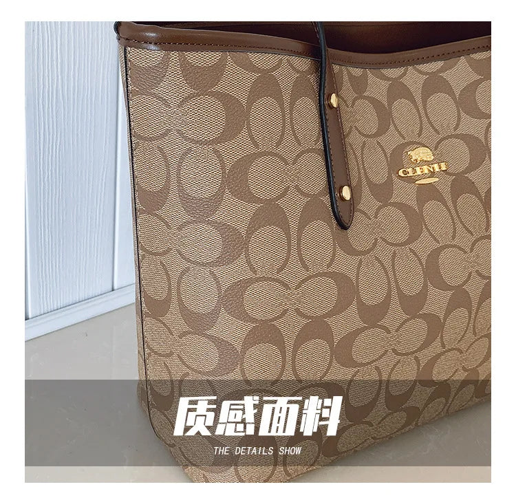 Sac à main de luxe pour femme de créateur à une épaule, imprimé vintage mode parisienne, grand sac fourre-tout portable à grande capacité, pochette, sac à main.
