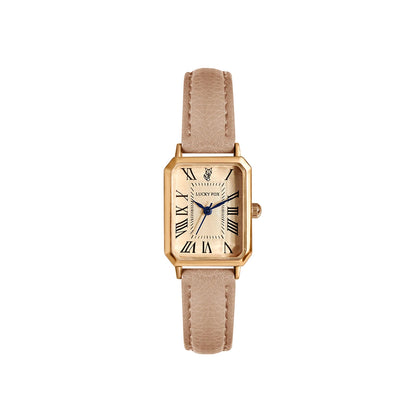 Montre-bracelet décontractée rétro à affichage numérique, cadran carré, bracelet en cuir, montre à quartz tendance pour femme, idée cadeau