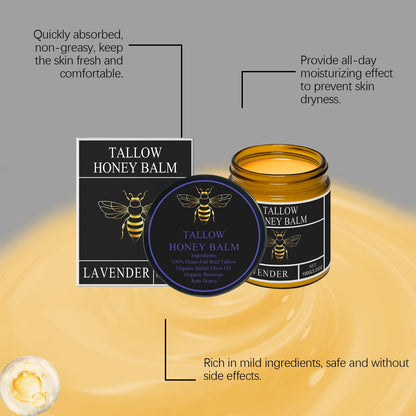 Lotion corporelle apaisante à la crème de miel et suif de bœuf, éclaircissante, atténuant les taches brunes, réduisant la mélanine, raffermissante, non grasse, hydratation durable.