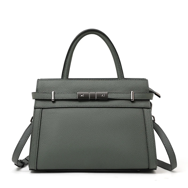 Sac pour femme en cuir véritable en cuir de vachette pleine fleur original, sac cabas simple à porter à la main ou à l’épaule, style professionnel