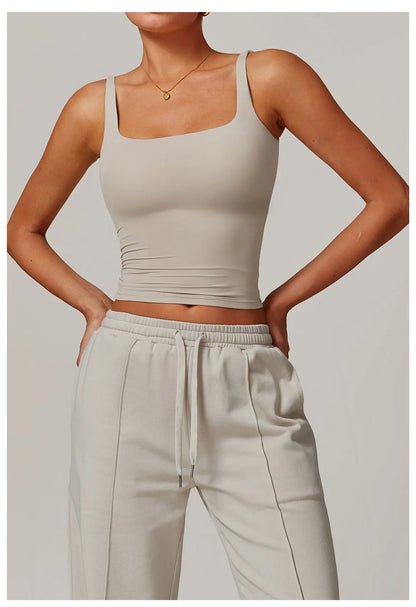 Brassière de sport respirante haut de fitness anti-transpiration pour femmes brassière de yoga haut court anti-chocs push-up brassière de sport haute résistance haut d’entraînement pour salle de sport
