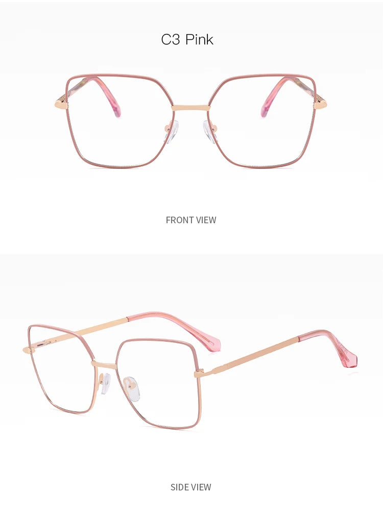 JMISUS Fashion Femme Lunettes optiques carrées avec verres correcteurs anti-lumière bleue photochromiques gris en forme de papillon, lunettes de vue sur ordonnance
