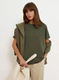 Bornladies Summer T-shirt femme 100 % coton, basique, tendance, uni, manches courtes, haut à superposer ample, 230 g/m², hauts et chemises