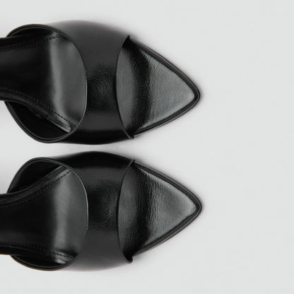Mango2026 Sandales sexy à bout pointu et talon fin, à enfiler, respirantes, nouveau style d’été polyvalent, chaussures plates à enfiler pour femmes