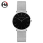 Montre pour femme HANNAH MARTIN en acier inoxydable de qualité, mouvement à quartz japonais, étanche, 36 mm, entièrement or rose, idéale pour le dropshipping.