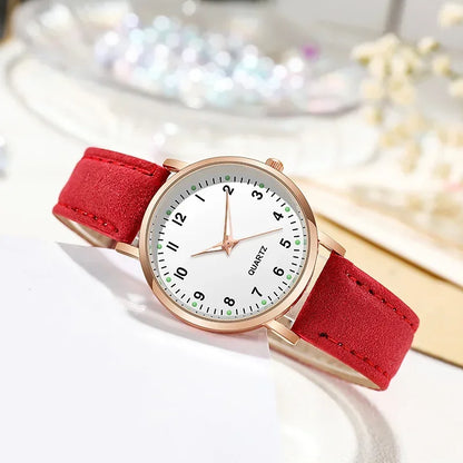 Montres-bracelets pour femmes Montre Femme Montres pour femmes Bracelet en cuir lumineux Montre simple Montre élégante à la mode Montre à quartz Reloj Mujer