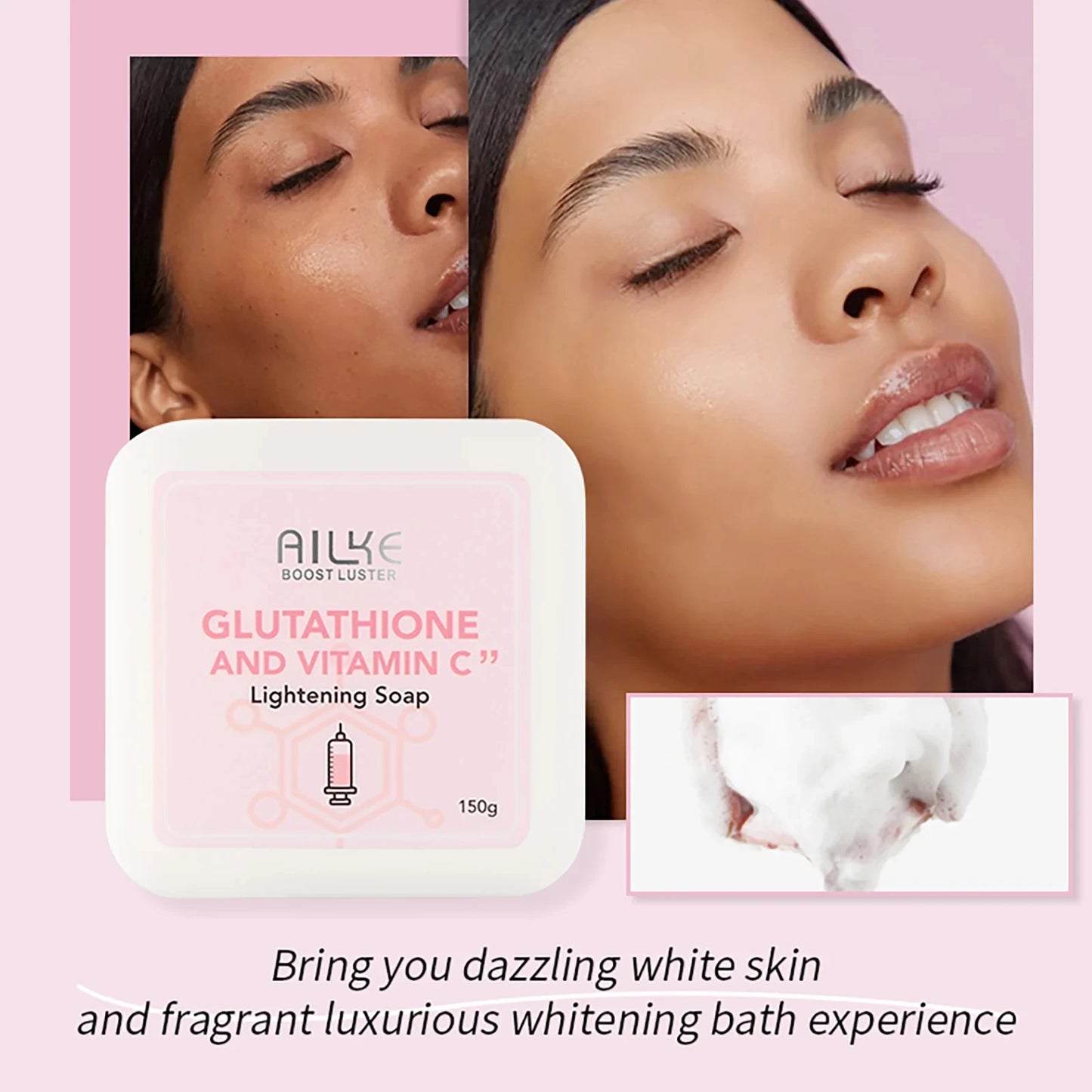 Crème de soin éclaircissante pour la peau AILKE, lotion éclaircissante, élimine les taches foncées avec glutathion, beurre de karité, crème corporelle hydratante