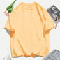 T-shirt femme Y2K 100 % coton, t-shirt décontracté de couleur unie, col rond, hauts d’été pour femmes, mode oversize, sportswear féminin tendance.