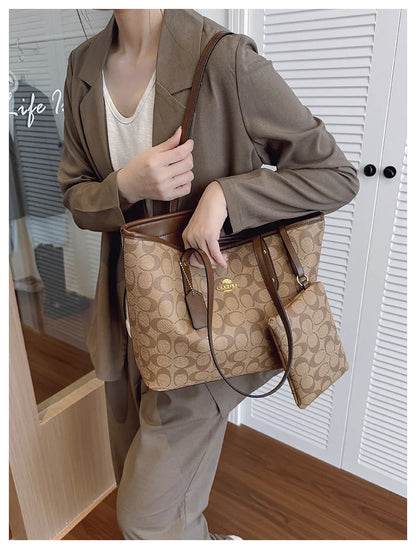 Sac à main de luxe pour femme de créateur à une épaule, imprimé vintage mode parisienne, grand sac fourre-tout portable à grande capacité, pochette, sac à main.