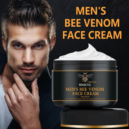 Crème visage anti-rides au venin d’abeille pour hommes RDQCTQ, raffermissante et liftante, anti-âge, atténue les ridules, hydratante, soin de la peau