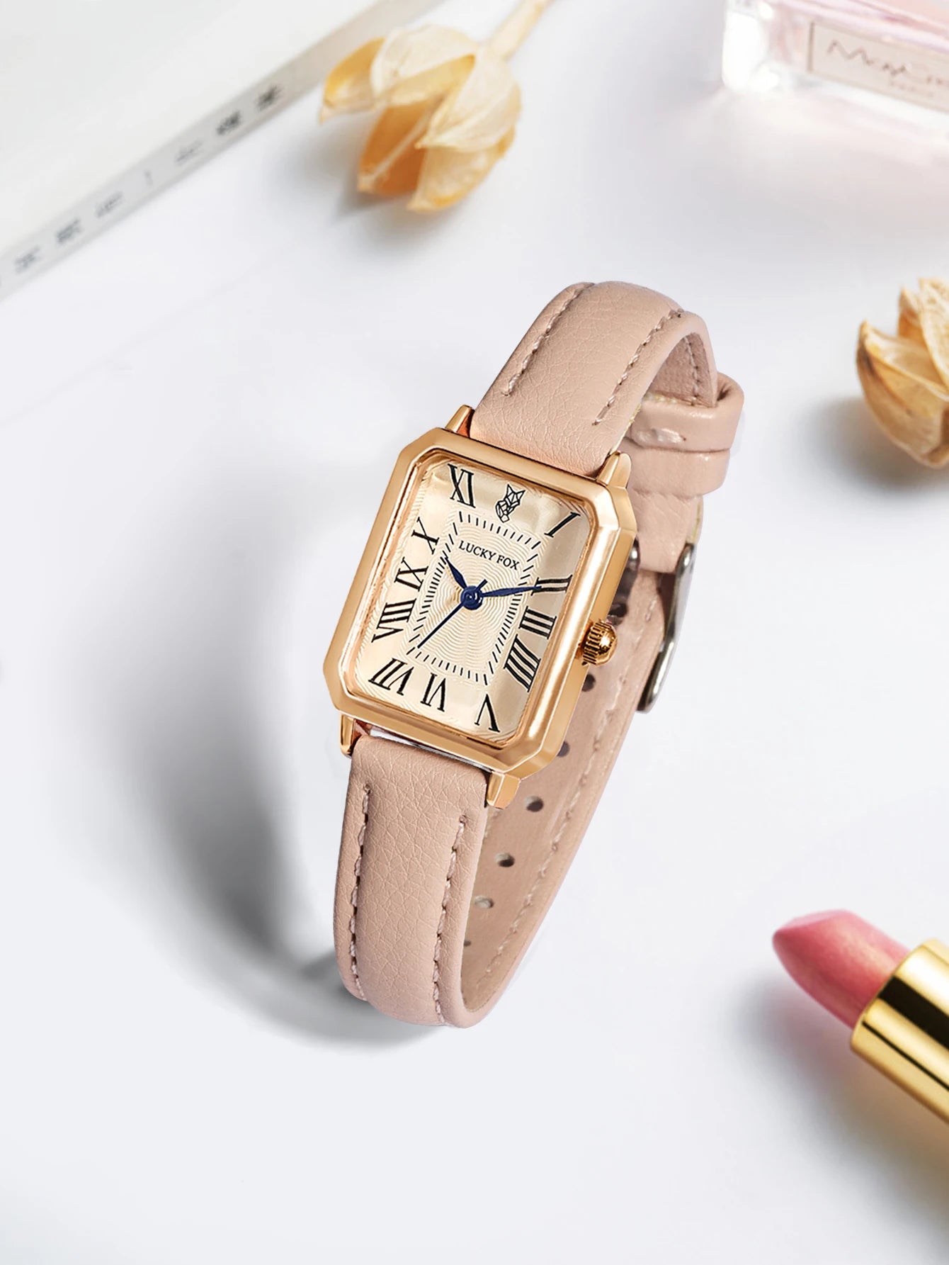 Montre-bracelet décontractée rétro à affichage numérique, cadran carré, bracelet en cuir, montre à quartz tendance pour femme, idée cadeau
