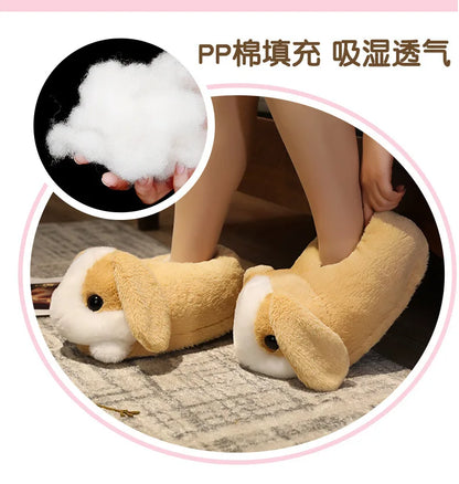 Pantoufles hamster câlines et mignonnes pour femmes, hiver automne, en peluche chaude, chaussures nuage pour chambre, pantoufles familiales pour femme, pantoufles animaux kawaii