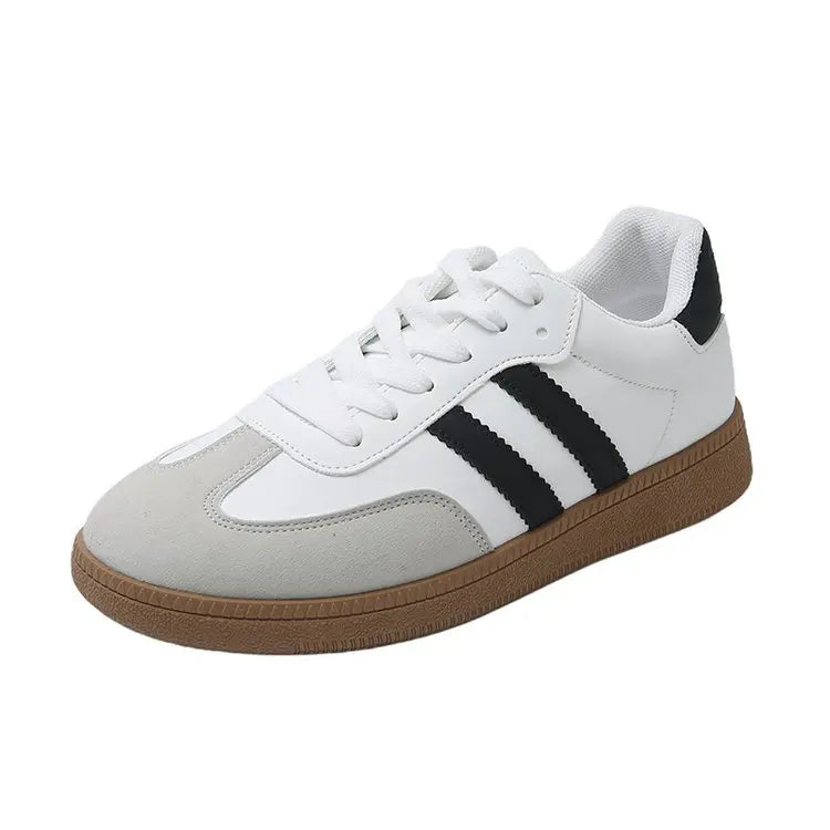 Baskets plates pour femmes, chaussures de tennis mode pour dames, chaussures vulcanisées à lacets, baskets d’extérieur pour l’automne, chaussures de skate pour étudiantes, chaussures décontractées.