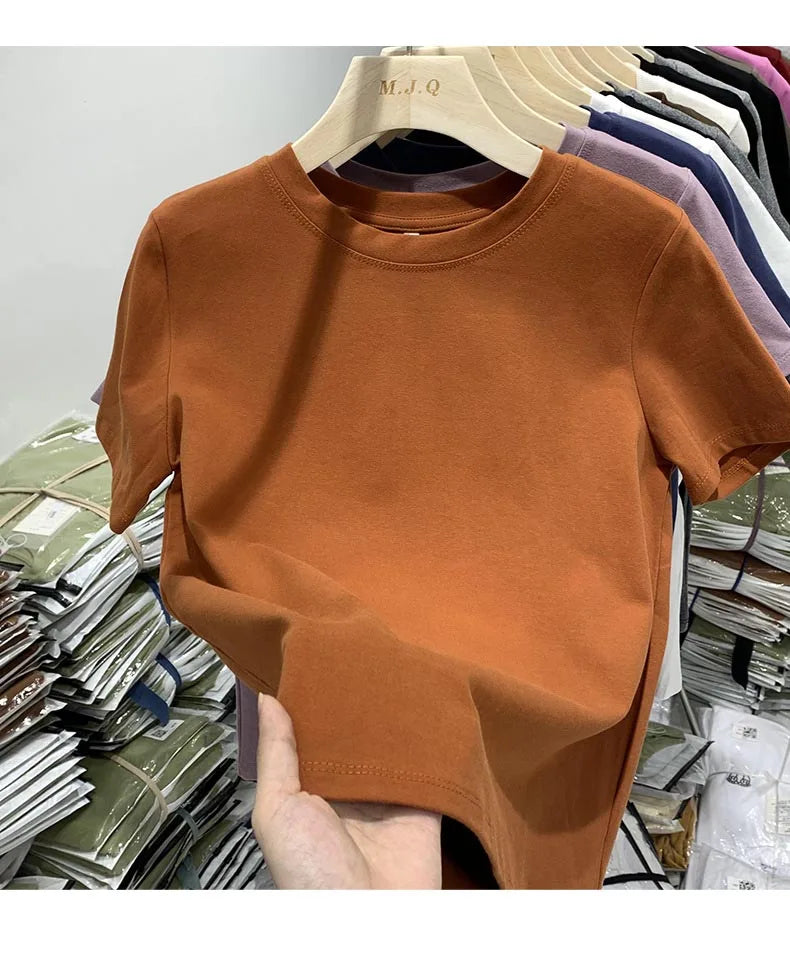 T-shirt pour femme, t-shirt pour filles, vêtements pour femmes, hauts, t-shirt en coton, t-shirt féminin à manches courtes, tee-shirt de printemps, haut sexy Y2K, blanc