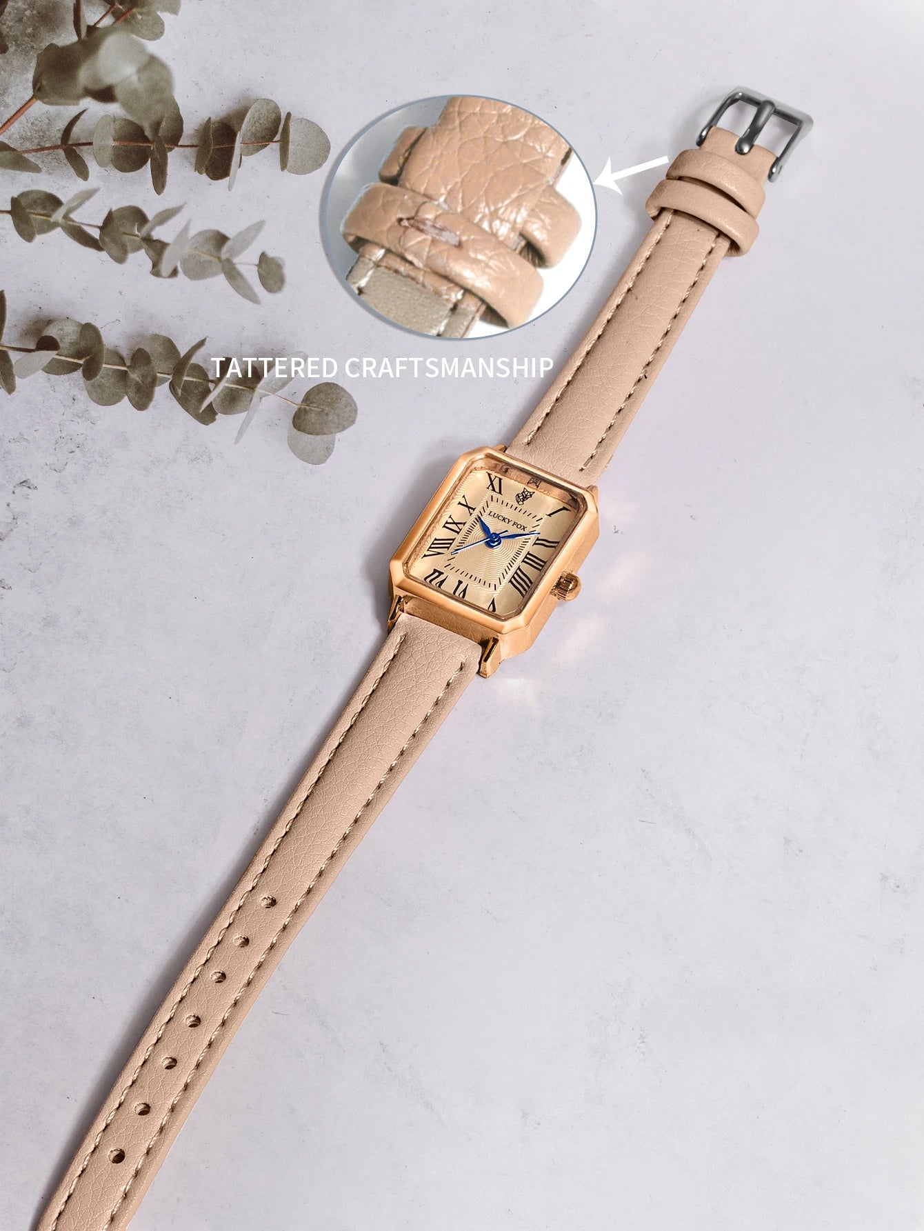Montre-bracelet décontractée rétro à affichage numérique, cadran carré, bracelet en cuir, montre à quartz tendance pour femme, idée cadeau