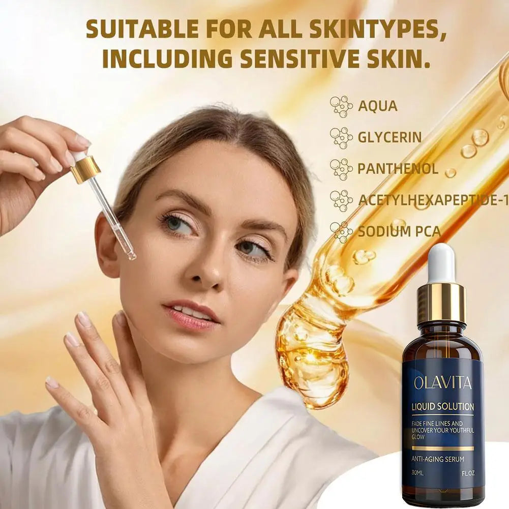 Sérum anti-âge 30 ml, nutrition profonde, raffermissant, atténue les ridules, sérum facial hydratant, réduit les rides, soin réparateur pour la peau