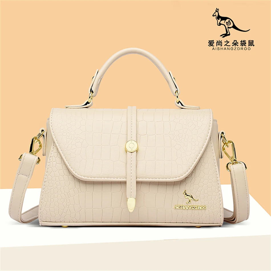 Sacs bandoulière en cuir crocodile 2024 pour femmes, sacs messager d’épaule pour femme, sacs à main et porte-monnaie de luxe de créateur pour dames.
