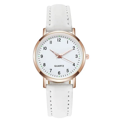 Montres-bracelets pour femmes Montre Femme Montres pour femmes Bracelet en cuir lumineux Montre simple Montre élégante à la mode Montre à quartz Reloj Mujer
