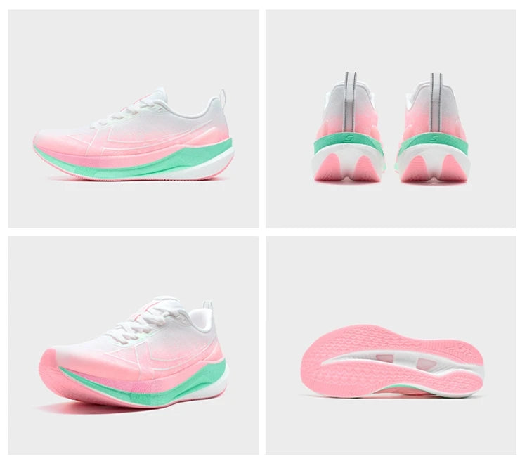 Chaussures de jogging et de course Xtep 2000km 5.0 pour femmes, amorti, design tendance, couleur durable et résistante, semelle élastique, baskets 874118110024