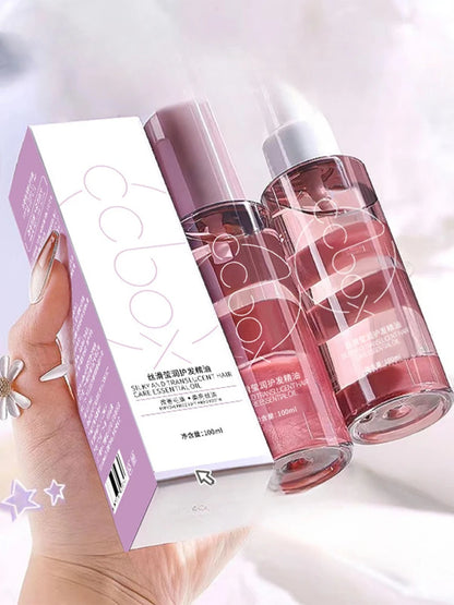 Huile essentielle de soin capillaire 100 ml, pour cheveux secs, parfum longue durée et huile lissante, idéale pour les petites amies et les mères pendant les fêtes.