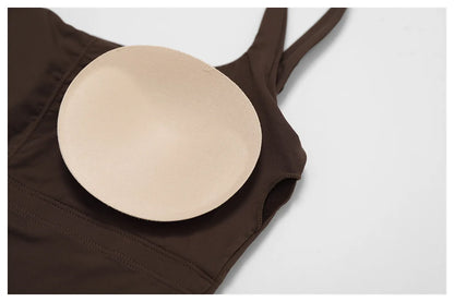 Brassière de sport respirante haut de fitness anti-transpiration pour femmes brassière de yoga haut court anti-chocs push-up brassière de sport haute résistance haut d’entraînement pour salle de sport