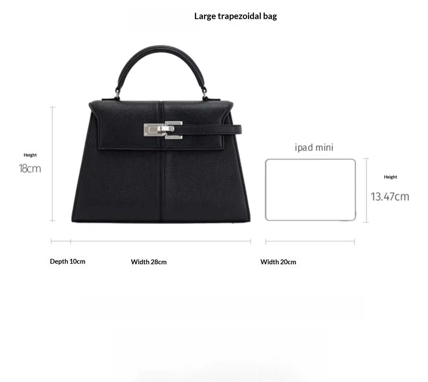 Sac trapézoïdal JW PEI, nouveau style, en cuir véritable, sac pour femme, haut de gamme, polyvalent, sac bandoulière, tendance, style niche
