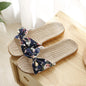 Chaussures pour femme Sandales Mujer Femmes Féminines Nœud décoratif Lin en toile Tongs Chaussures de plage Sandales Pantoufles Chaussures Femme