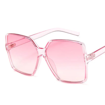 Lunettes de soleil oversize pour femme, dégradées, en plastique, de marque créateur, lunettes de soleil féminines UV400