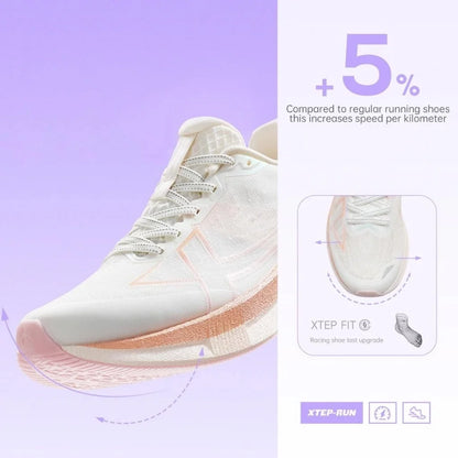 Chaussures de jogging et de course Xtep 2000km 5.0 pour femmes, amorti, design tendance, couleur durable et résistante, semelle élastique, baskets 874118110024