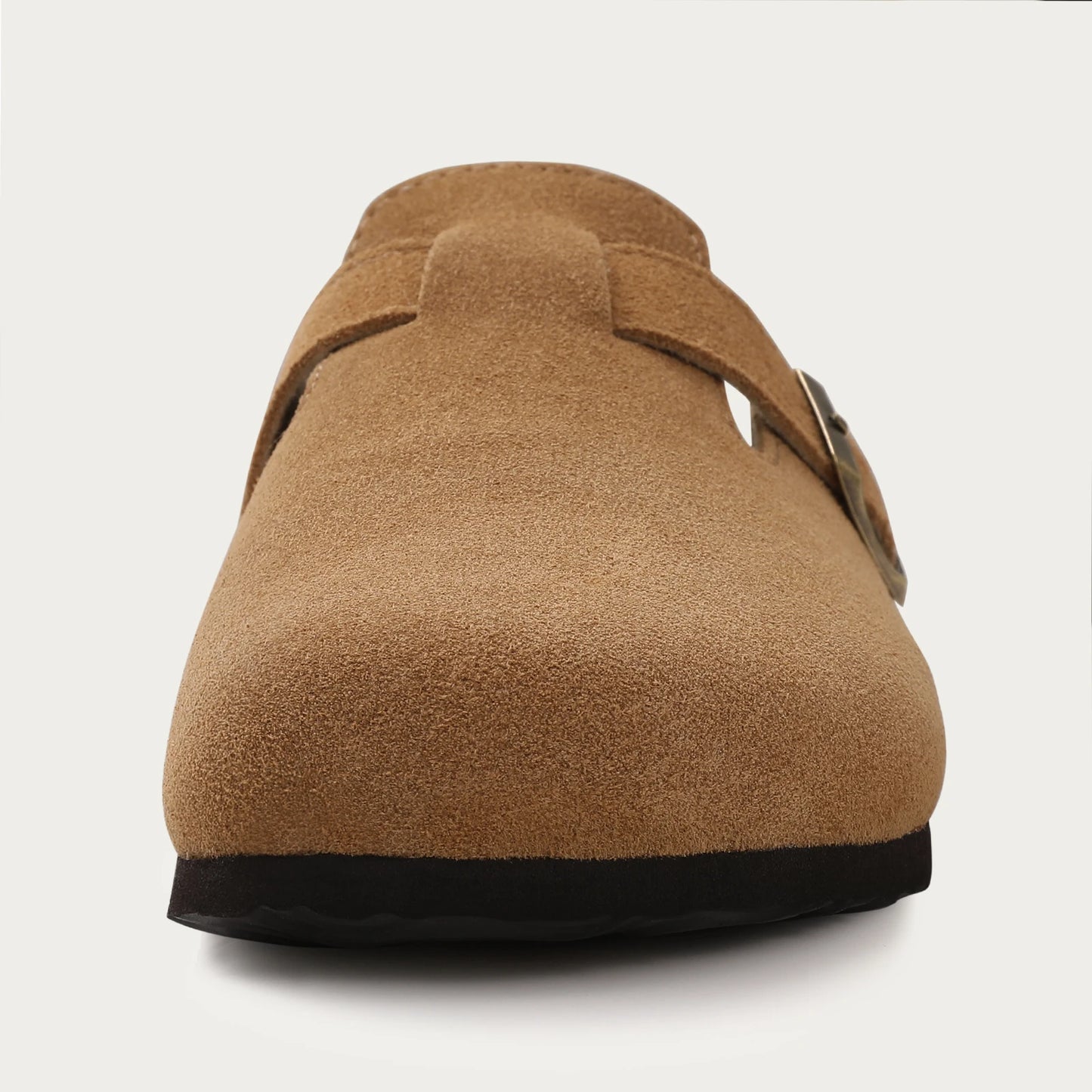 Mules en daim pour femmes Comwarm Fashion, pantoufles, sabots pour hommes, sandales à semelle intérieure en liège avec soutien de la voûte plantaire, claquettes d’extérieur pour la plage, chaussures d’intérieur
