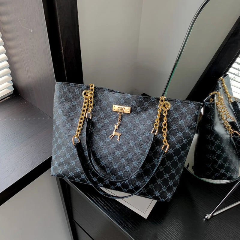 Nouveau sac à main pour la presbytie, texture en cuir souple, grand cabas grande capacité pour femme avec accessoires suspendus, sac à bandoulière