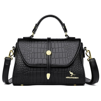 Sacs bandoulière en cuir crocodile 2024 pour femmes, sacs messager d’épaule pour femme, sacs à main et porte-monnaie de luxe de créateur pour dames.